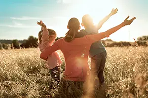 Mom with children